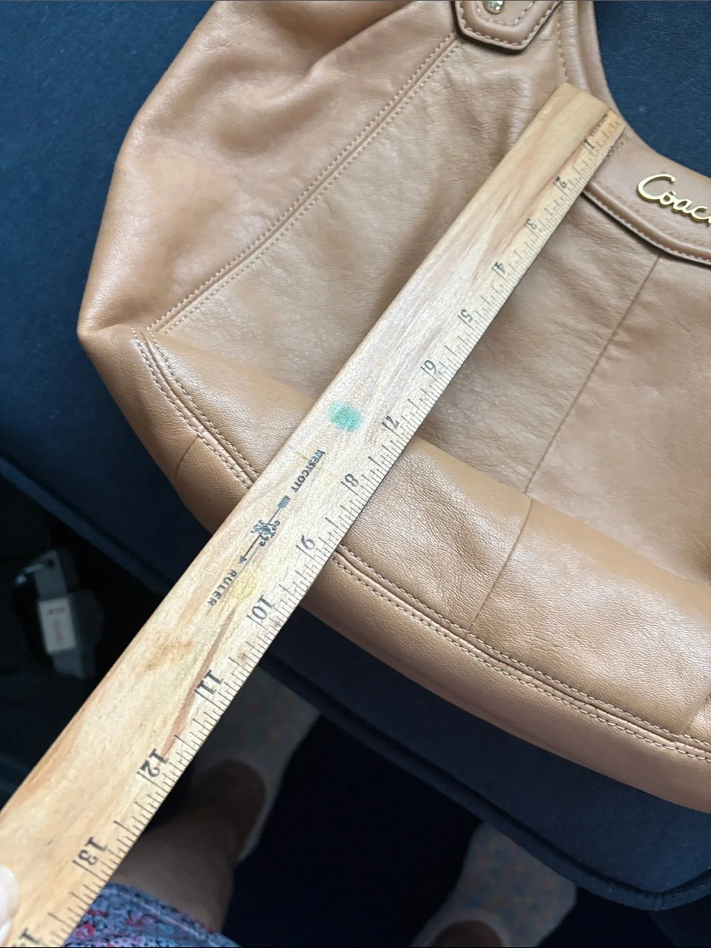 Coach Caramel Leather Shoulder Tote
